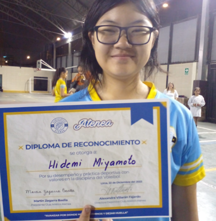 Hidemi Miyamoto - Jugadora Sub 13 Sede La Victoria del Club Atlético Atenea